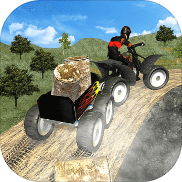 Quad ATV Rider: Extreme Off-Road Cargo Transport
