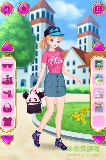 时尚女孩的装扮秀